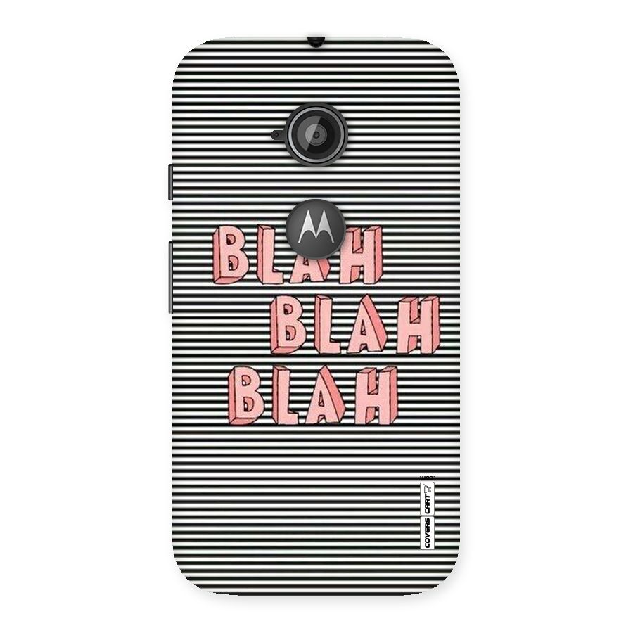Blah Stripes Back Case for Moto E 2nd Gen