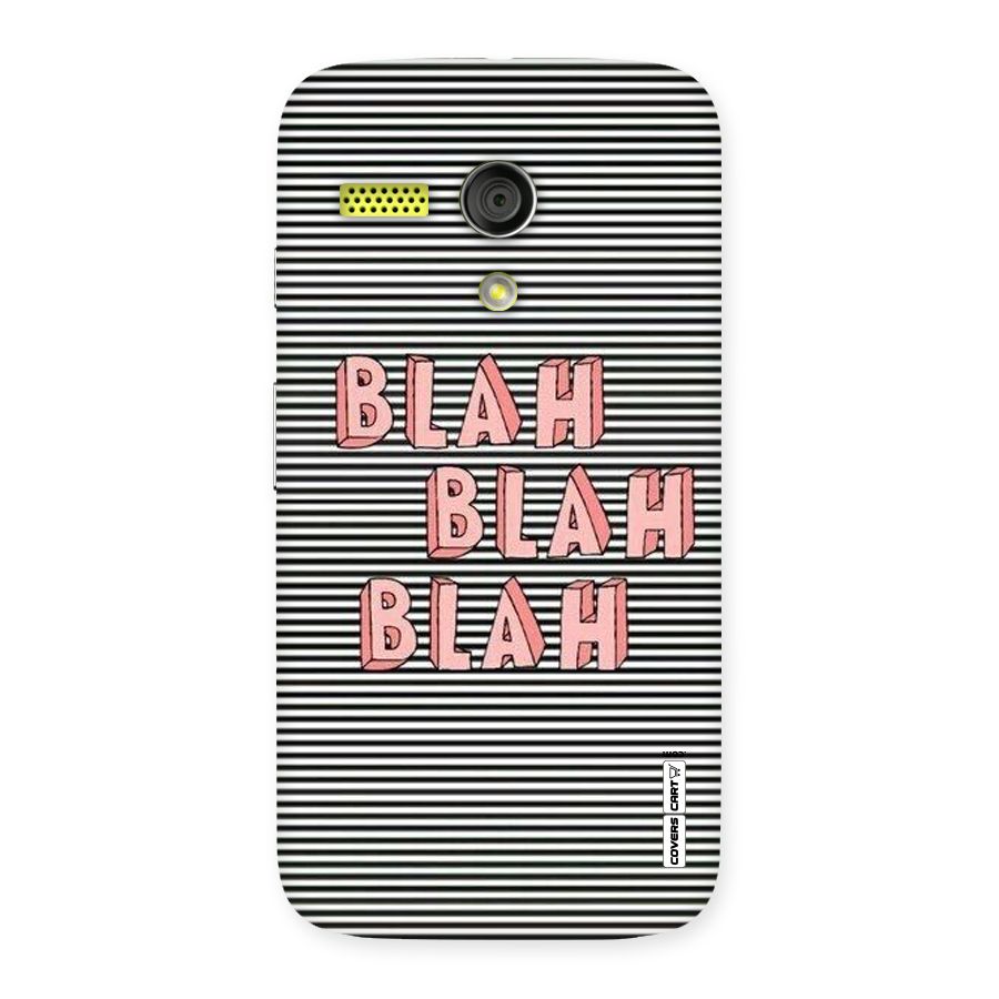 Blah Stripes Back Case for Moto G
