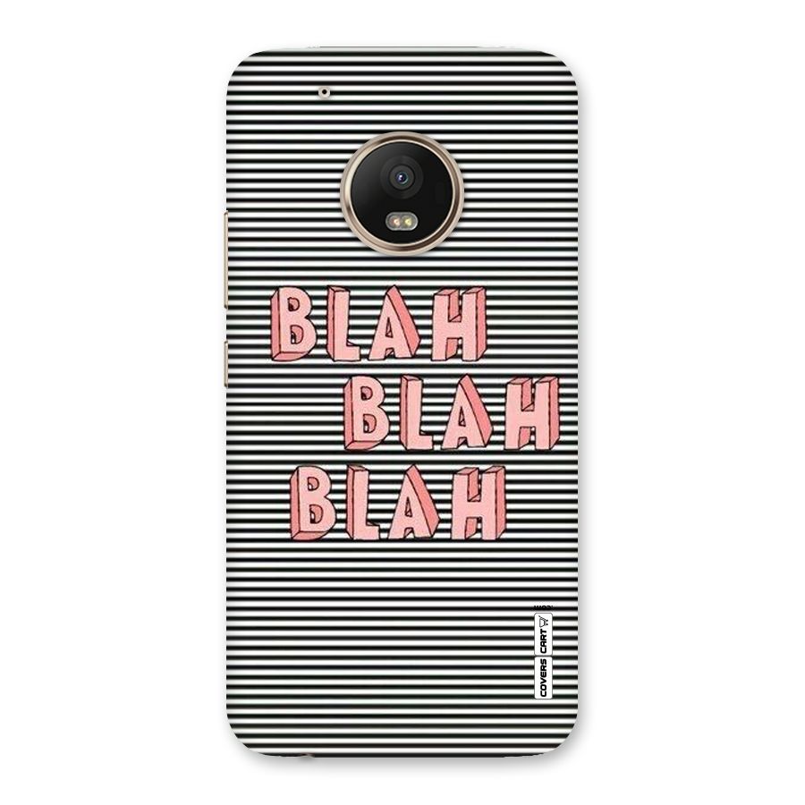 Blah Stripes Back Case for Moto G5 Plus