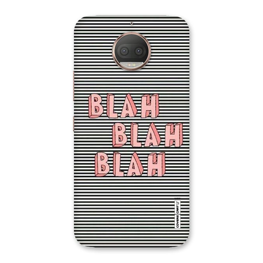 Blah Stripes Back Case for Moto G5s Plus