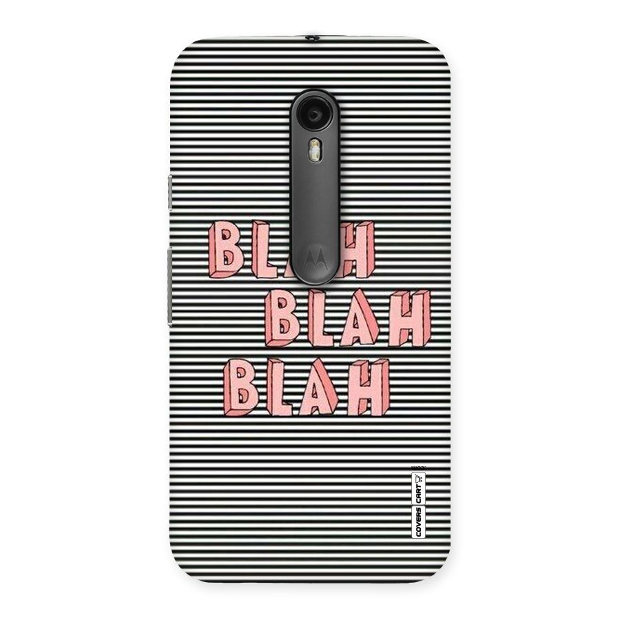 Blah Stripes Back Case for Moto G Turbo
