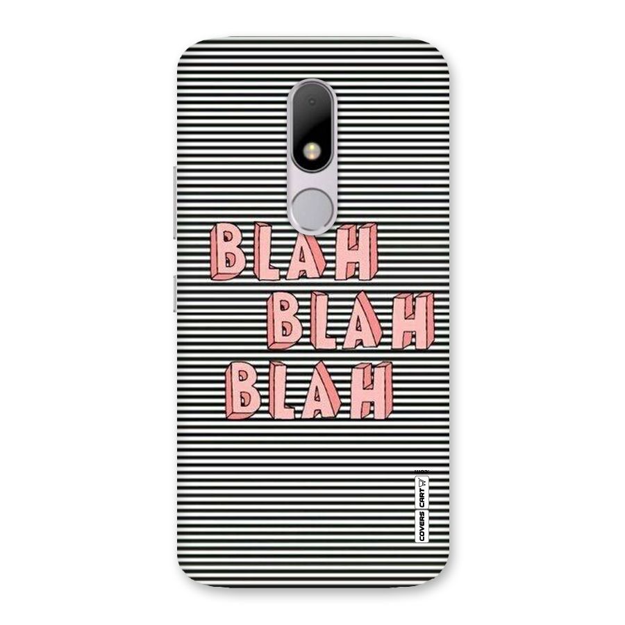 Blah Stripes Back Case for Moto M