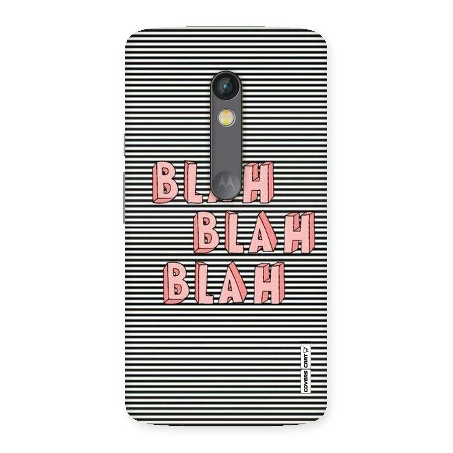 Blah Stripes Back Case for Moto X Play