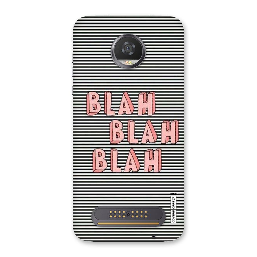 Blah Stripes Back Case for Moto Z2 Play