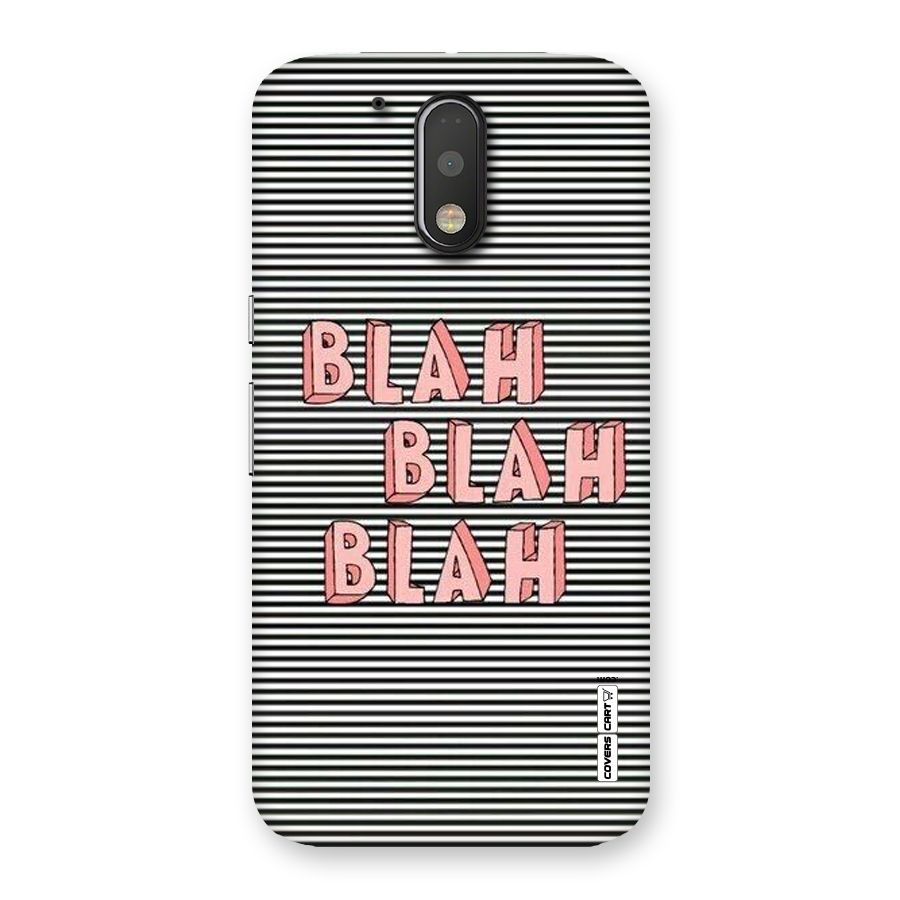 Blah Stripes Back Case for Motorola Moto G4