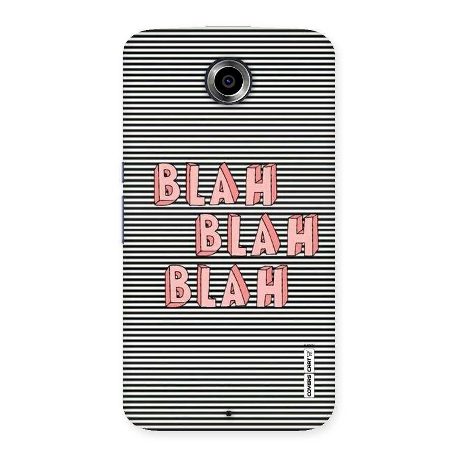 Blah Stripes Back Case for Nexsus 6
