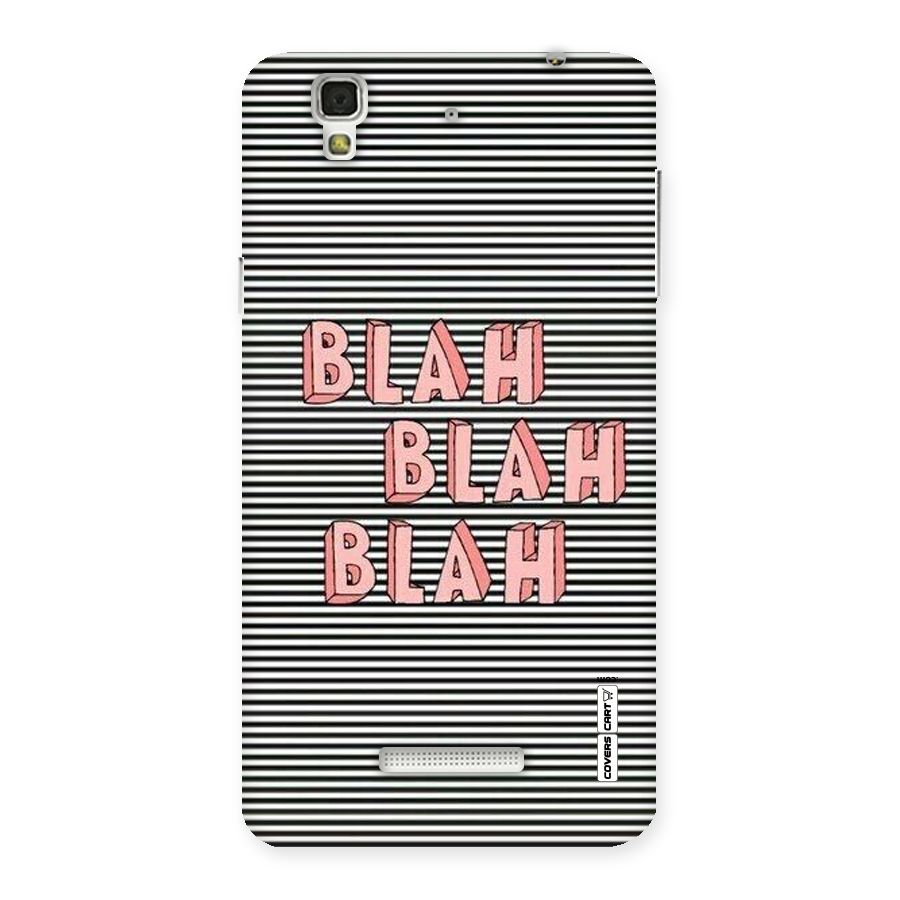 Blah Stripes Back Case for YU Yureka Plus