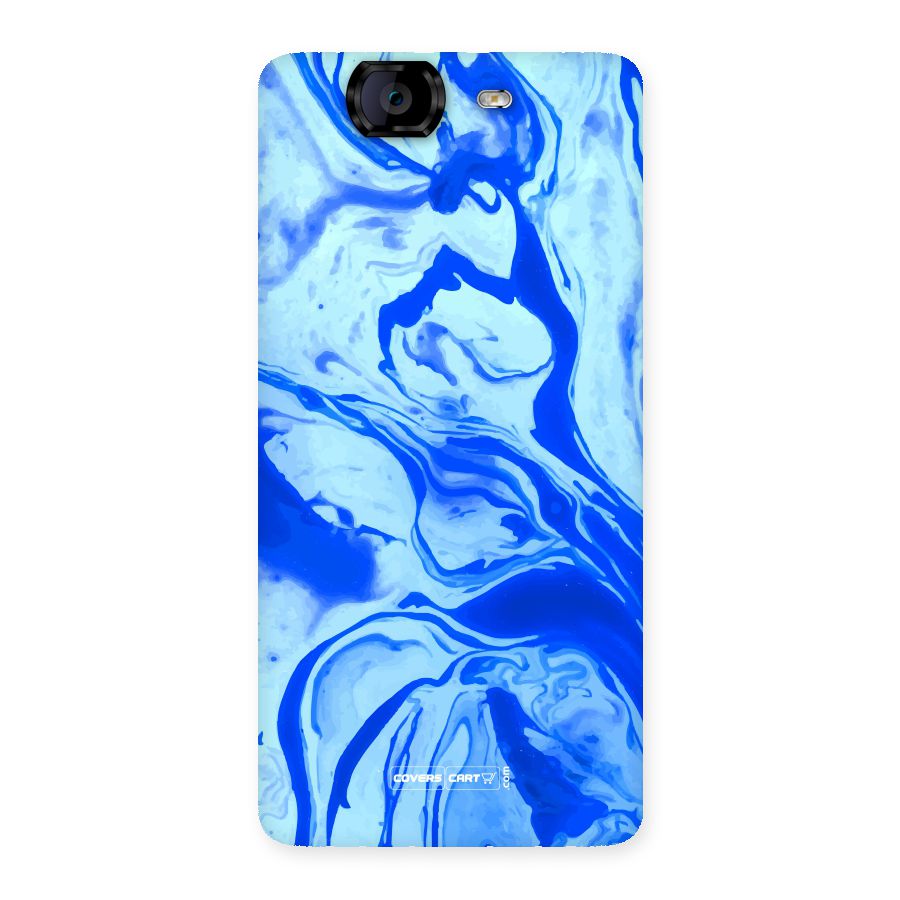 Blaze Blue Marble Texture Back Case for Canvas Knight A350