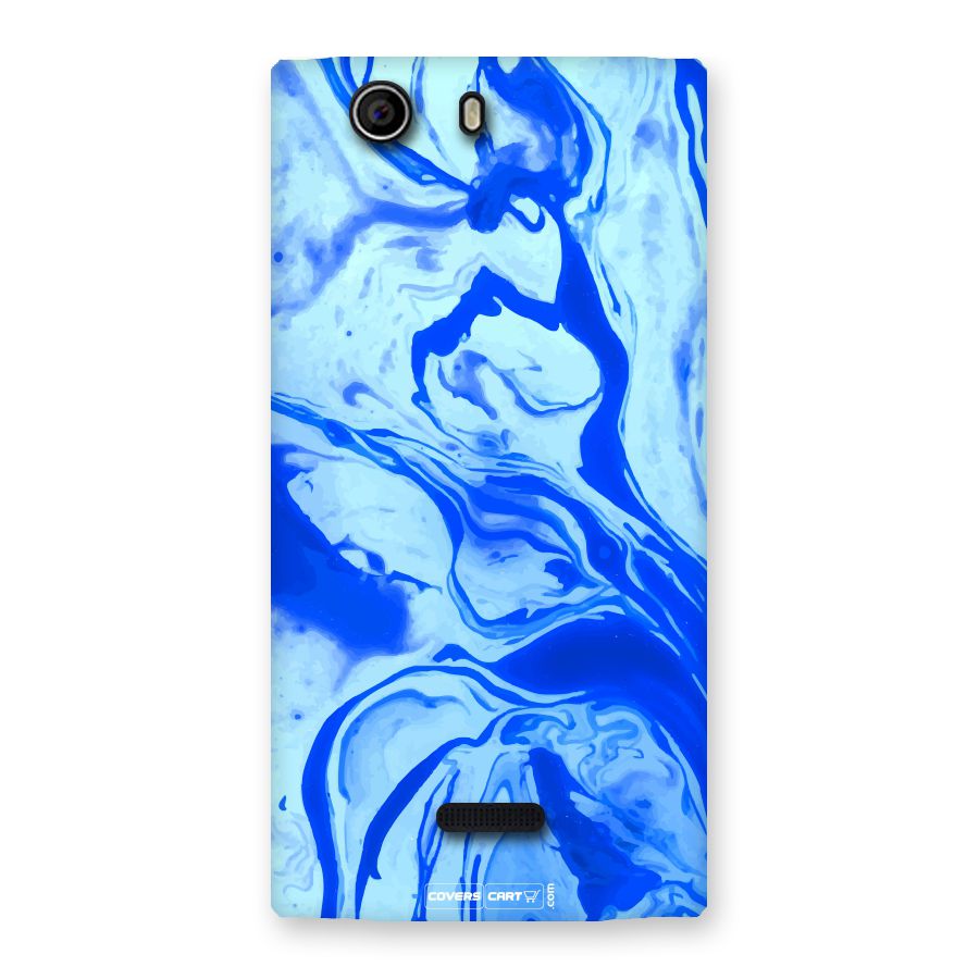 Blaze Blue Marble Texture Back Case for Canvas Nitro 2 E311