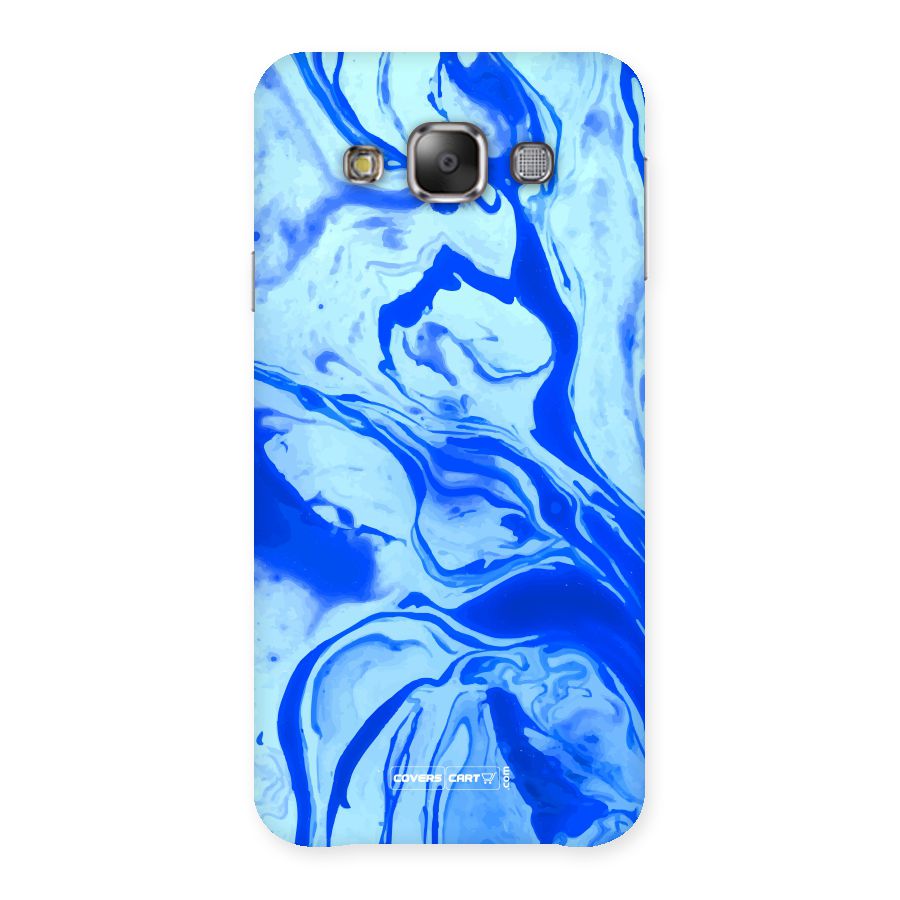 Blaze Blue Marble Texture Back Case for Galaxy E7