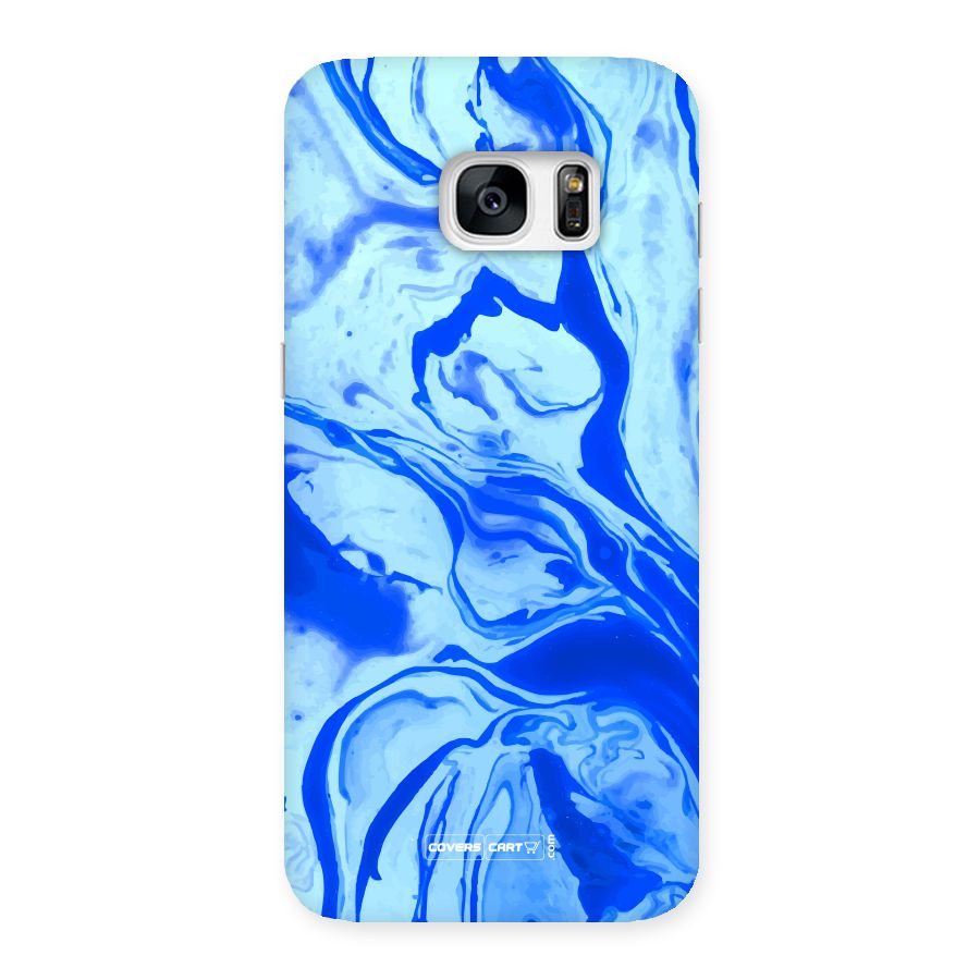 Blaze Blue Marble Texture Back Case for Galaxy S7 Edge