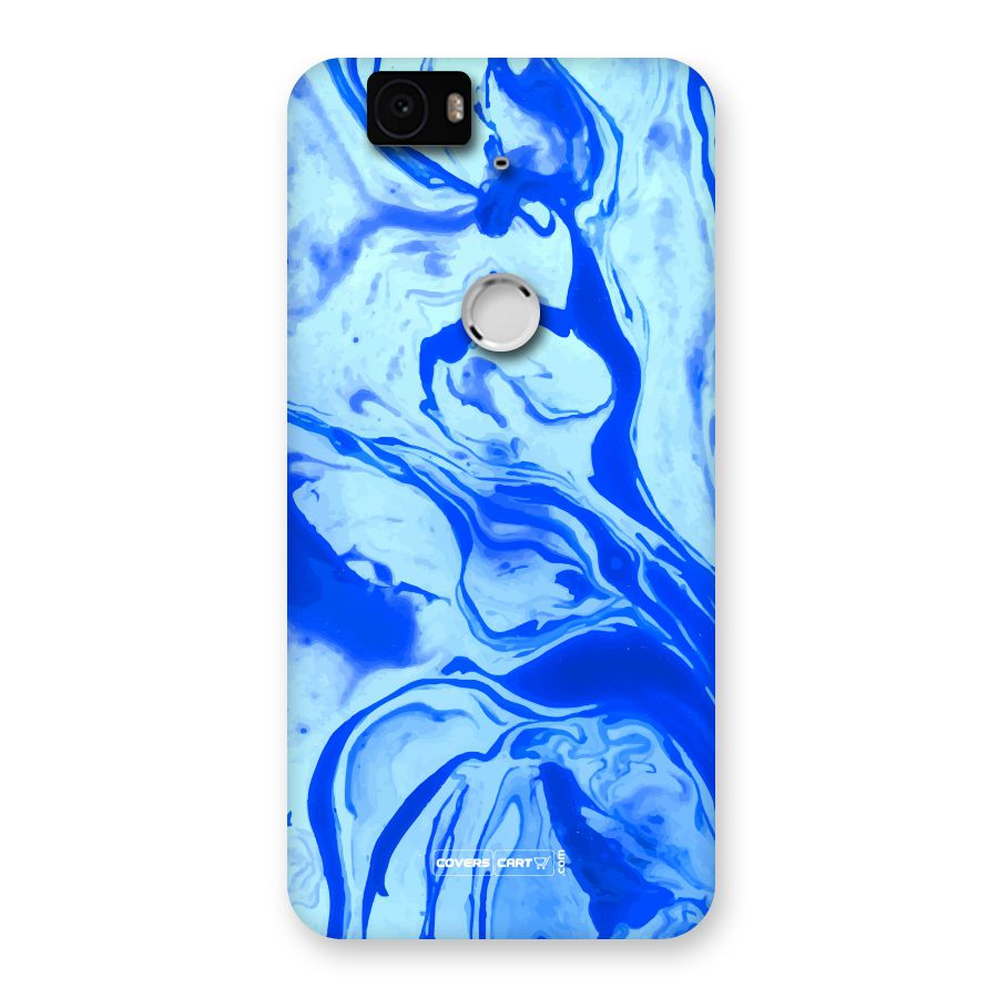 Blaze Blue Marble Texture Back Case for Google Nexus-6P