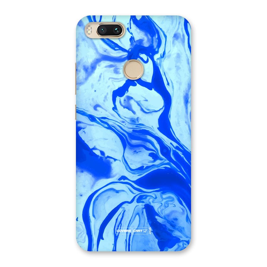 Blaze Blue Marble Texture Back Case for Mi A1