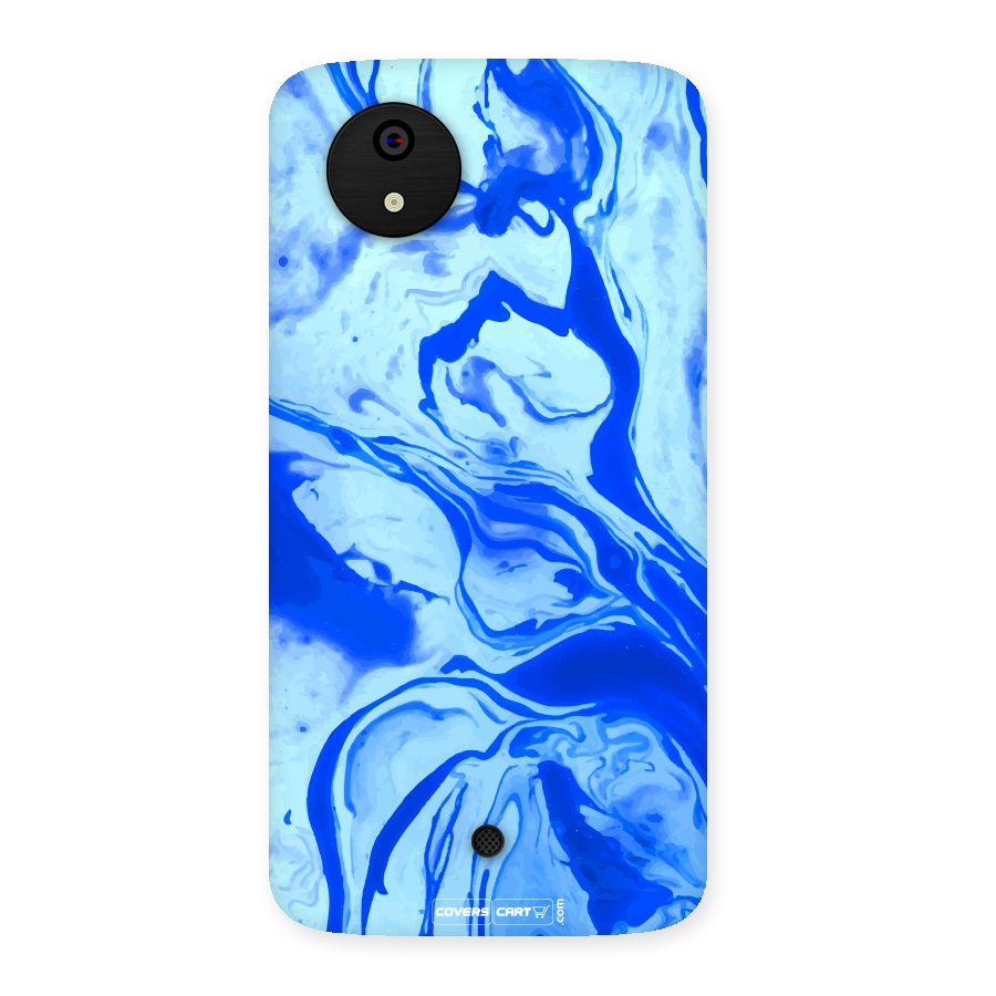 Blaze Blue Marble Texture Back Case for Micromax Canvas A1