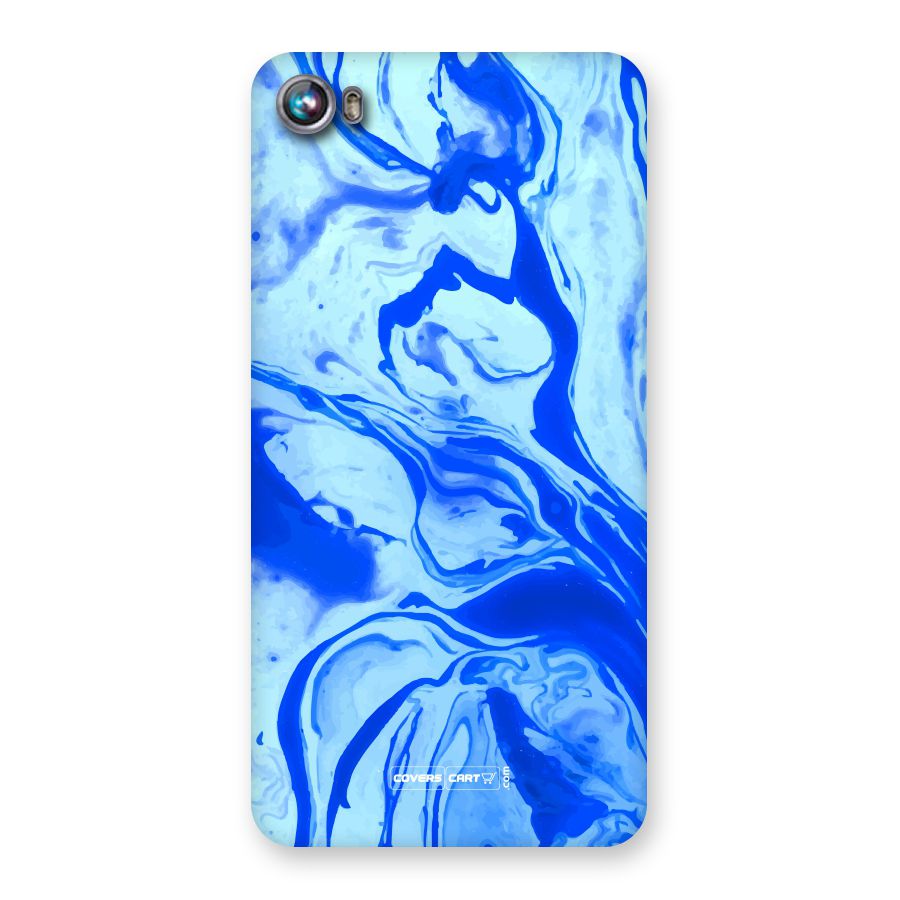 Blaze Blue Marble Texture Back Case for Micromax Canvas Fire 4 A107