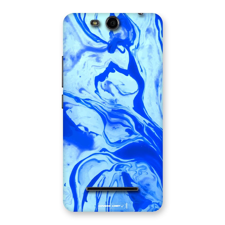Blaze Blue Marble Texture Back Case for Micromax Canvas Juice 3 Q392