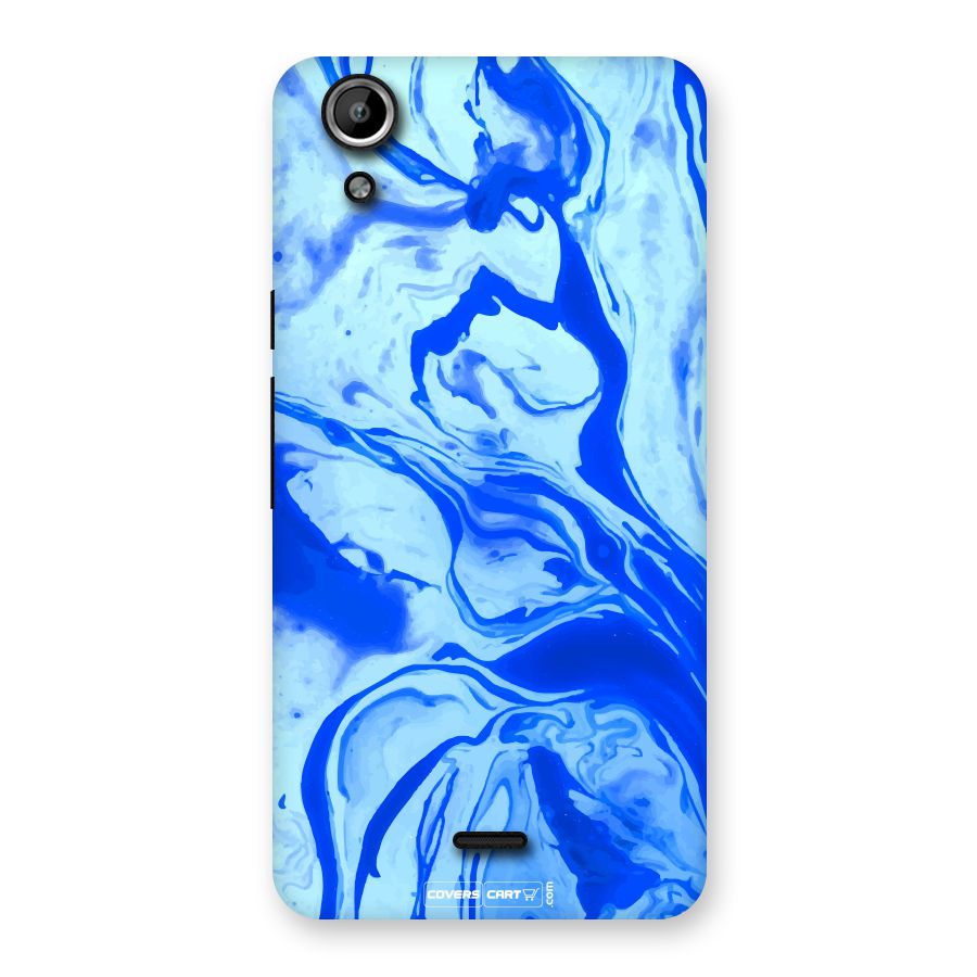 Blaze Blue Marble Texture Back Case for Micromax Canvas Selfie Lens Q345