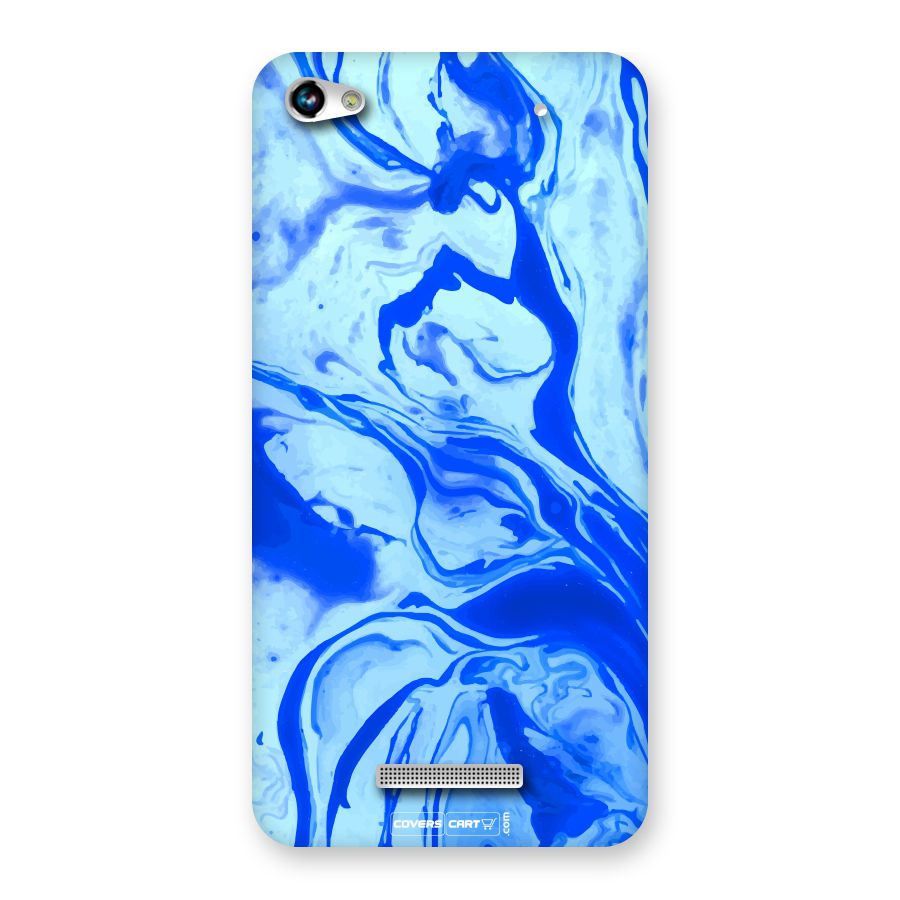 Blaze Blue Marble Texture Back Case for Micromax Hue 2