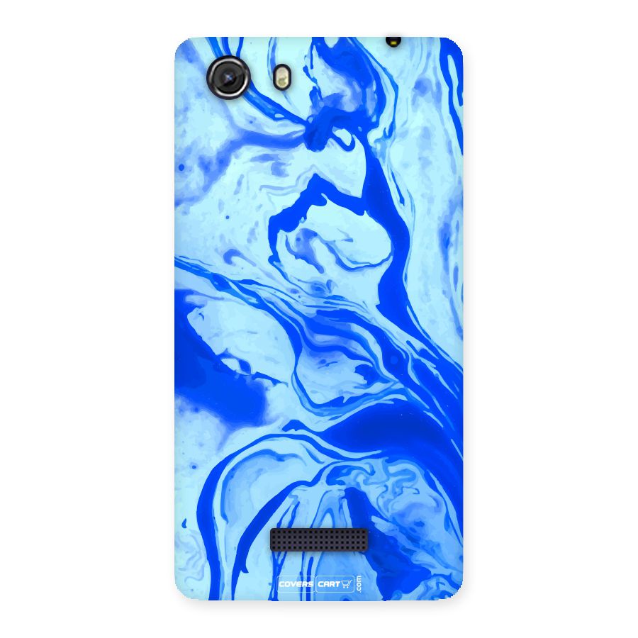 Blaze Blue Marble Texture Back Case for Micromax Unite 3