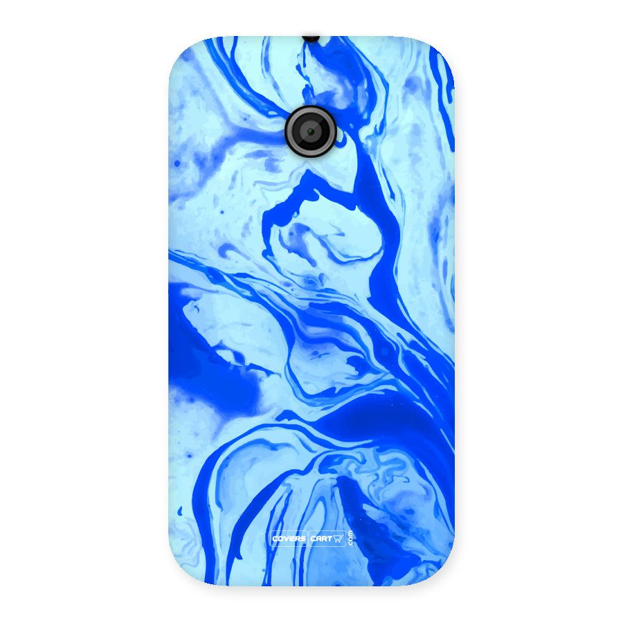 Blaze Blue Marble Texture Back Case for Moto E