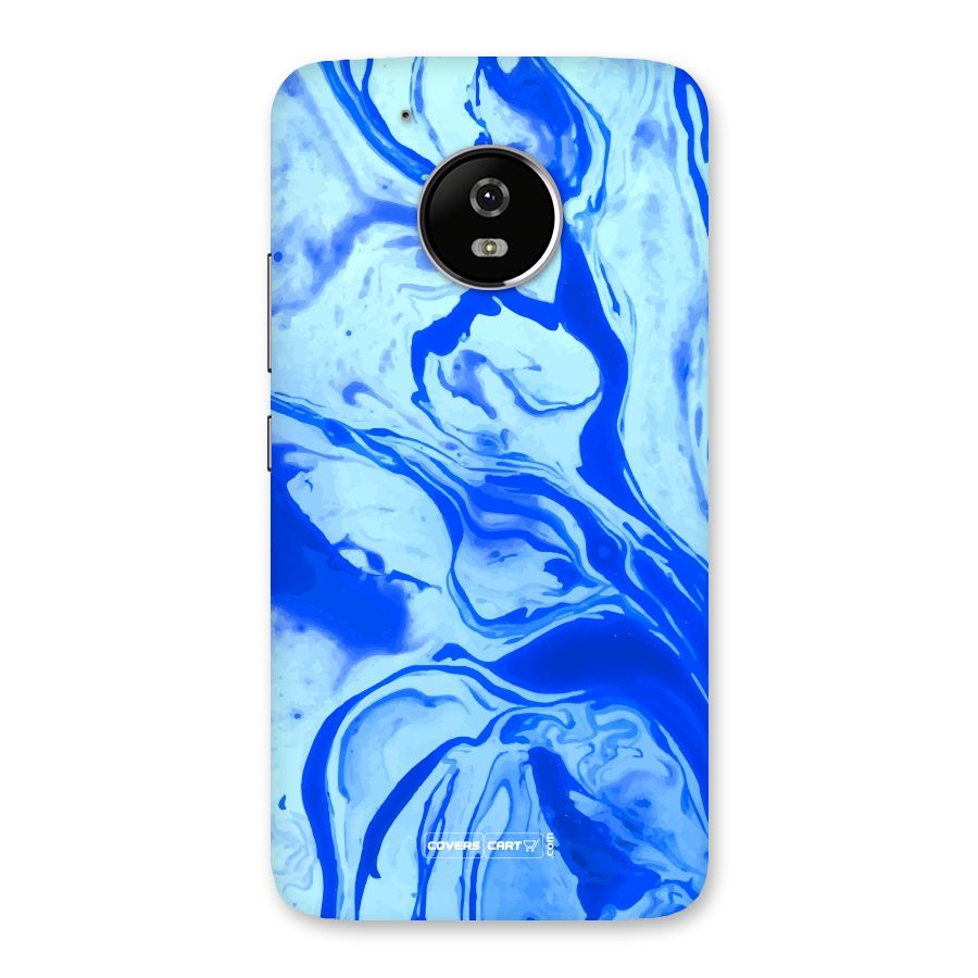 Blaze Blue Marble Texture Back Case for Moto G5