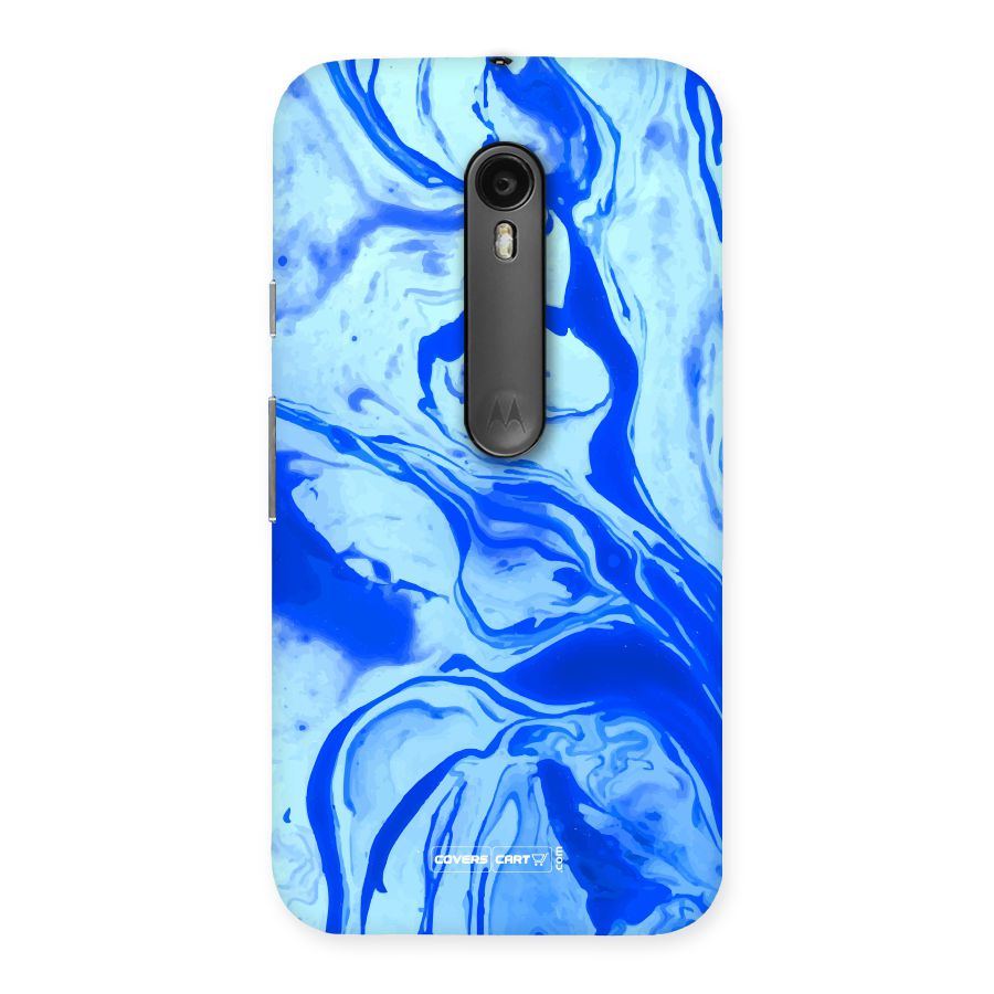 Blaze Blue Marble Texture Back Case for Moto G Turbo