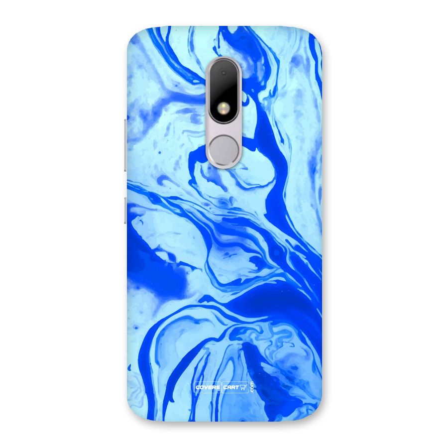Blaze Blue Marble Texture Back Case for Moto M
