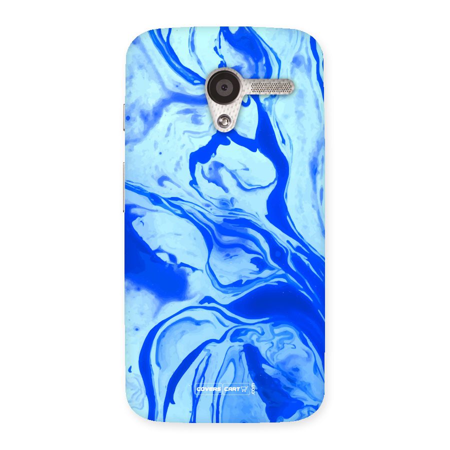 Blaze Blue Marble Texture Back Case for Moto X