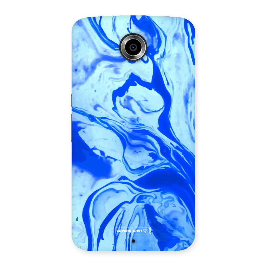 Blaze Blue Marble Texture Back Case for Nexsus 6