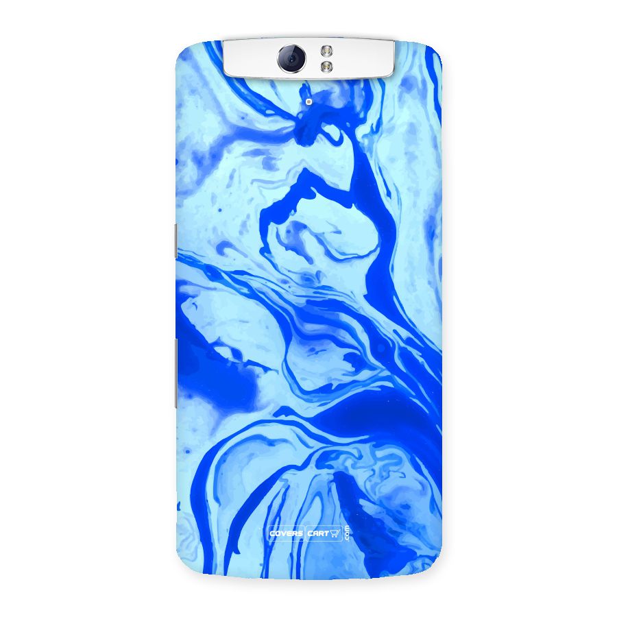 Blaze Blue Marble Texture Back Case for Oppo N1