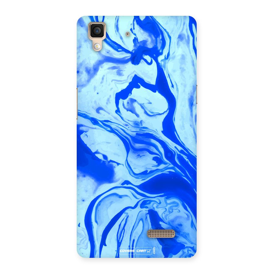 Blaze Blue Marble Texture Back Case for Oppo R7