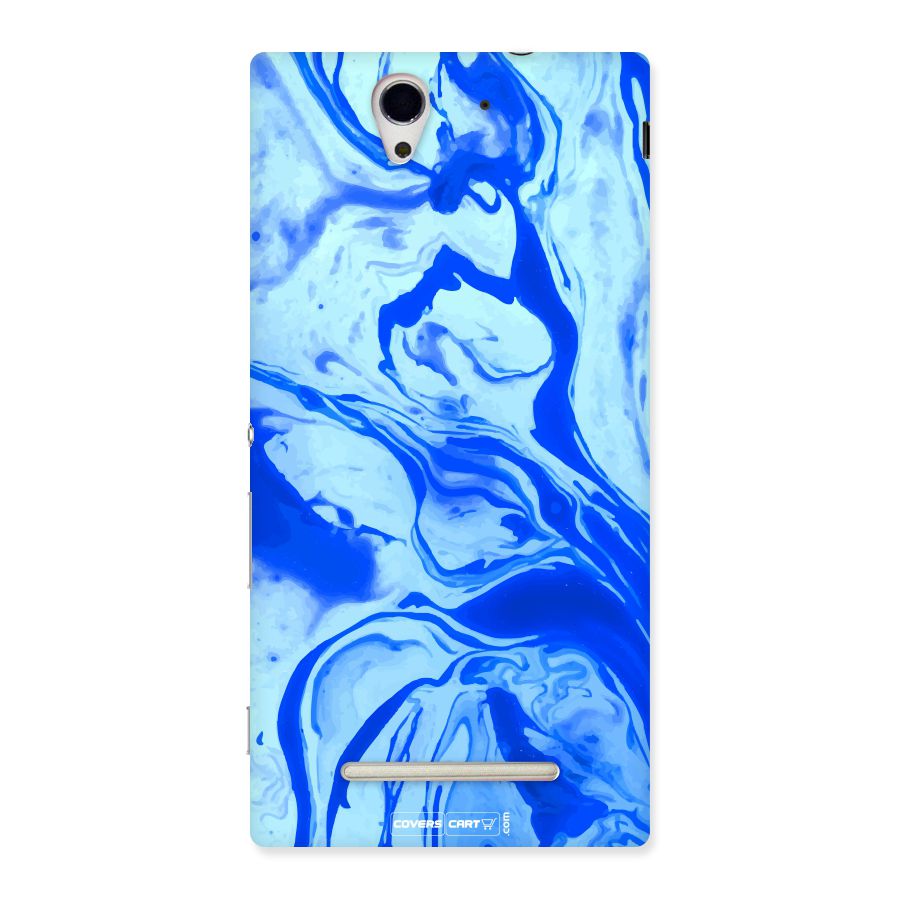 Blaze Blue Marble Texture Back Case for Sony Xperia C3
