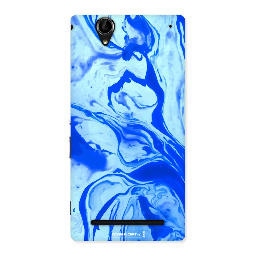 Blaze Blue Marble Texture Back Case for Sony Xperia T2