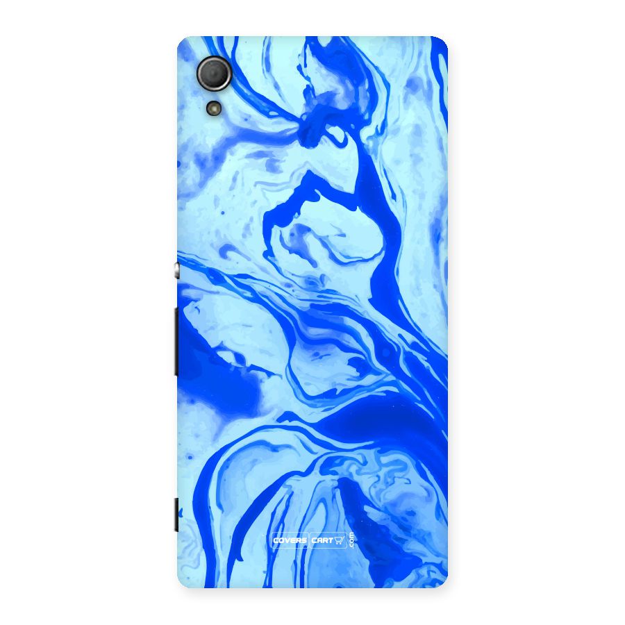 Blaze Blue Marble Texture Back Case for Xperia Z3 Plus