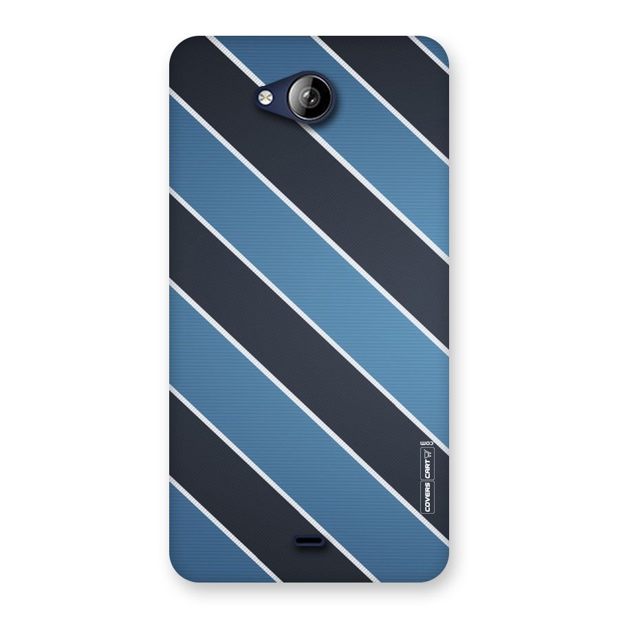 Blue Black Stripes Back Case for Canvas Play Q355