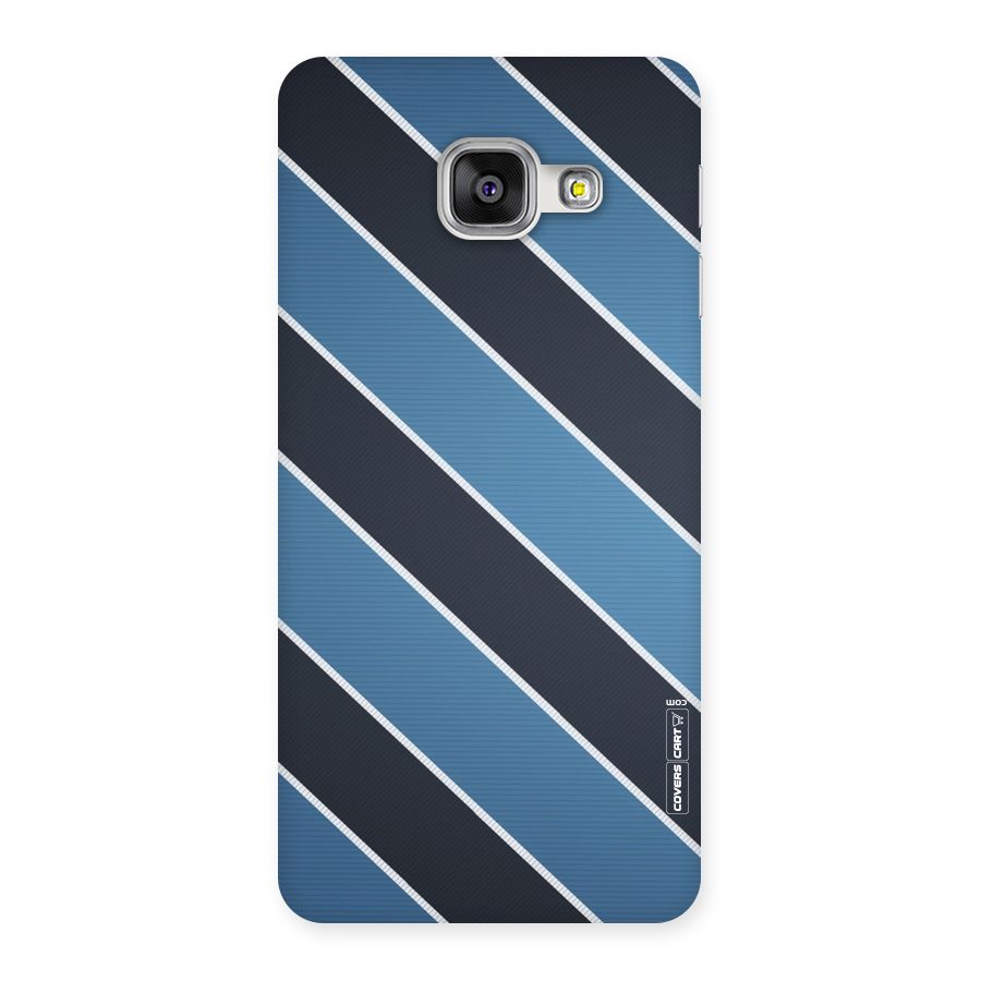 Blue Black Stripes Back Case for Galaxy A3 2016