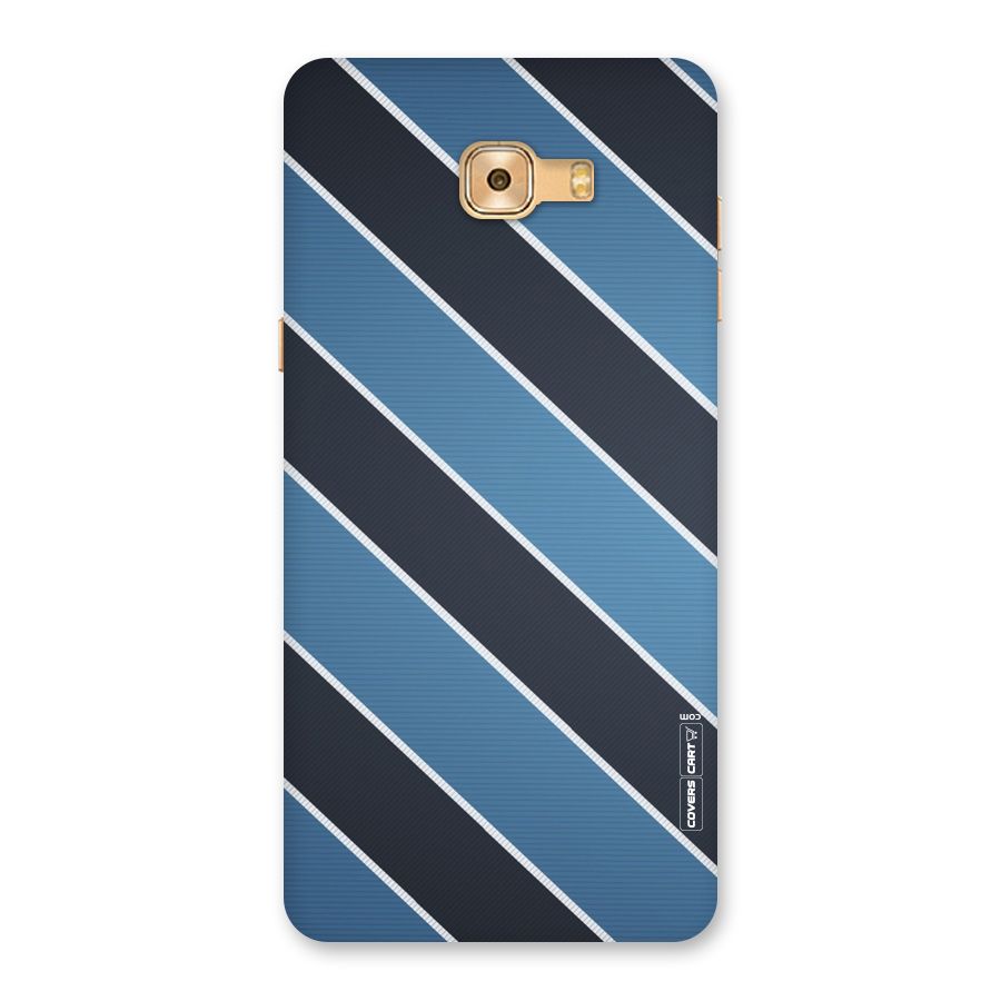 Blue Black Stripes Back Case for Galaxy C9 Pro