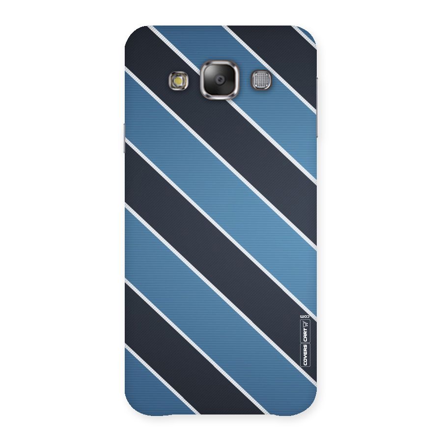 Blue Black Stripes Back Case for Galaxy E7