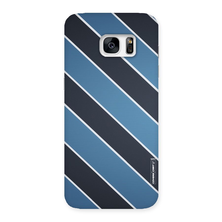 Blue Black Stripes Back Case for Galaxy S7 Edge