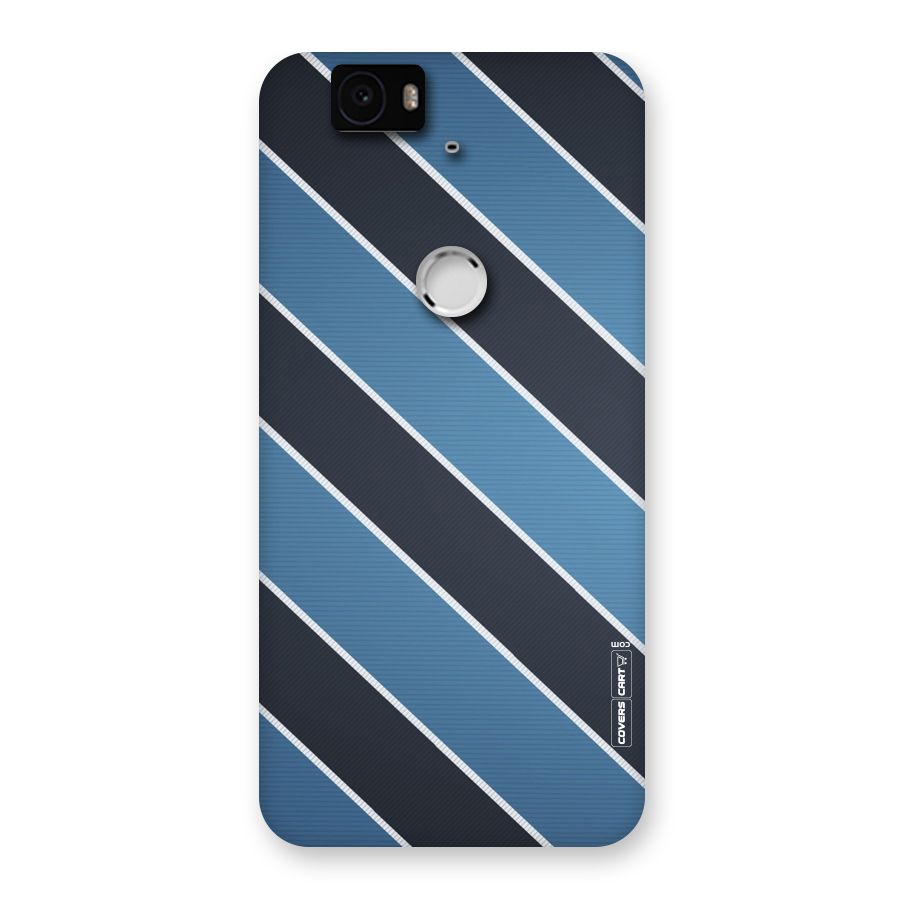 Blue Black Stripes Back Case for Google Nexus-6P