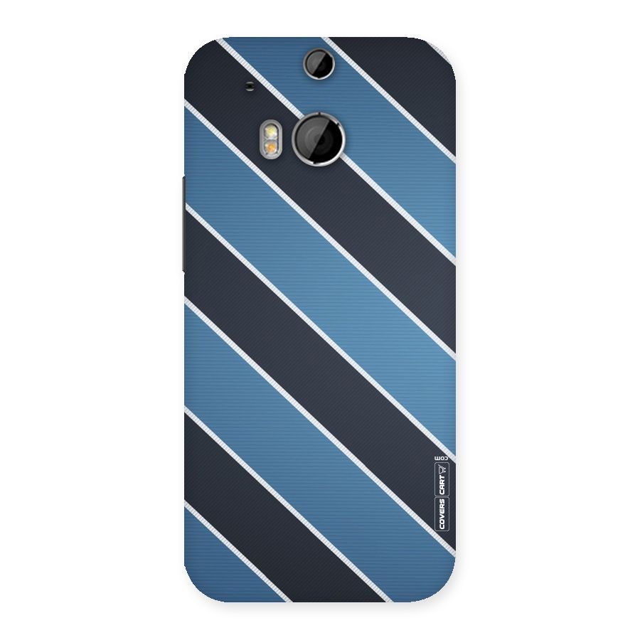 Blue Black Stripes Back Case for HTC One M8