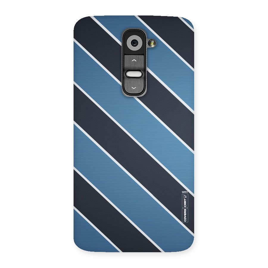 Blue Black Stripes Back Case for LG G2