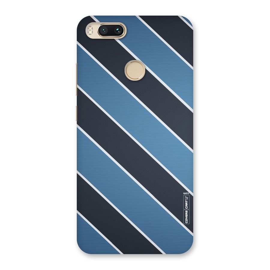 Blue Black Stripes Back Case for Mi A1