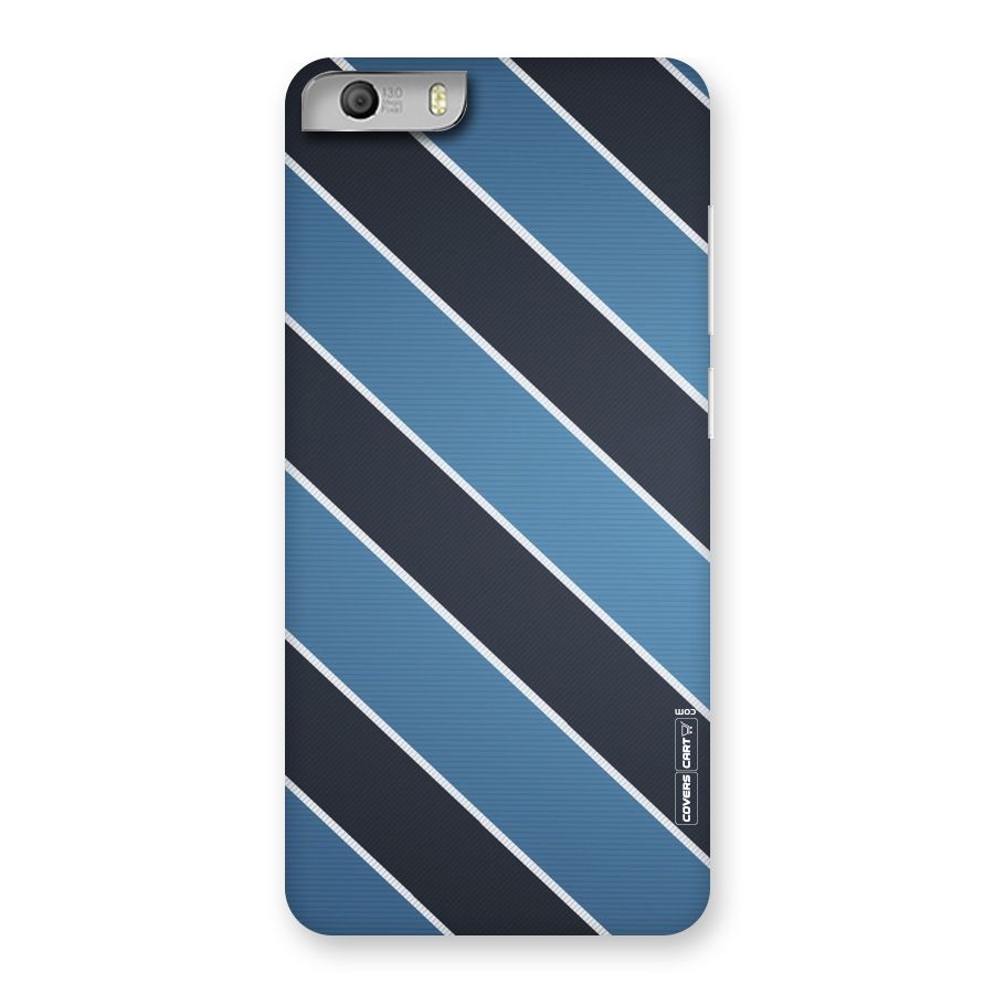 Blue Black Stripes Back Case for Micromax Canvas Knight 2