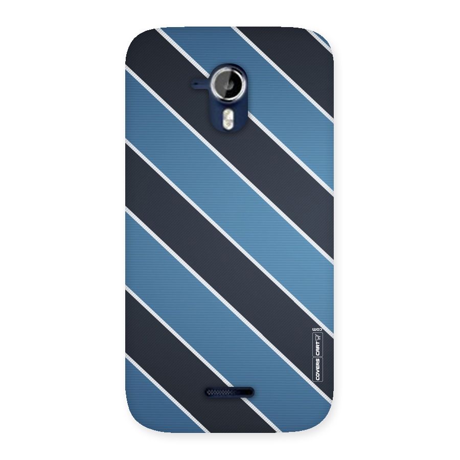 Blue Black Stripes Back Case for Micromax Canvas Magnus A117