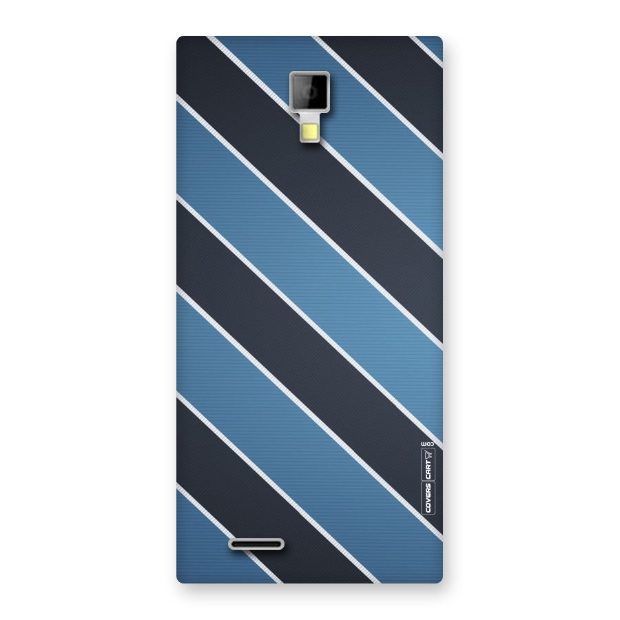 Blue Black Stripes Back Case for Micromax Canvas Xpress A99