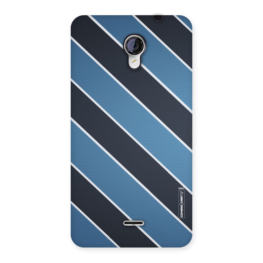 Blue Black Stripes Back Case for Micromax Unite 2 A106
