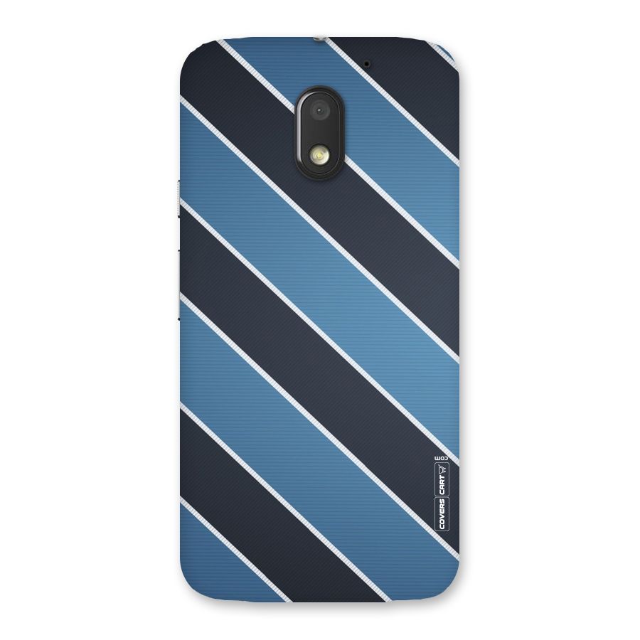 Blue Black Stripes Back Case for Moto E3 Power