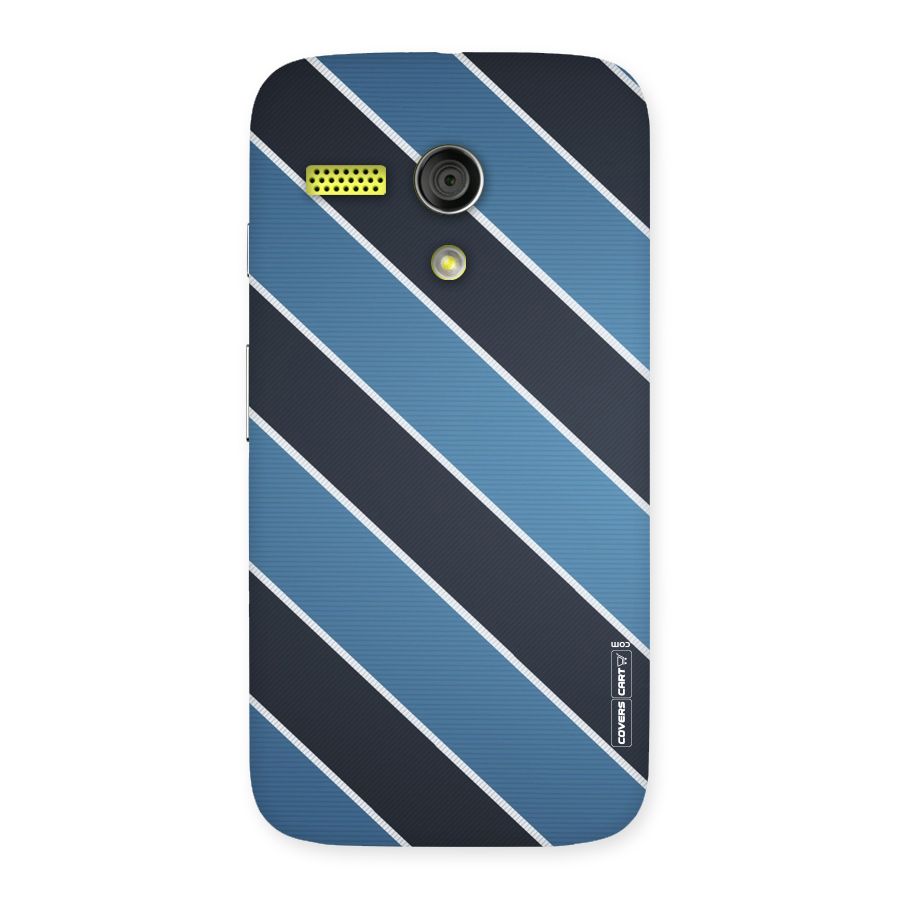 Blue Black Stripes Back Case for Moto G