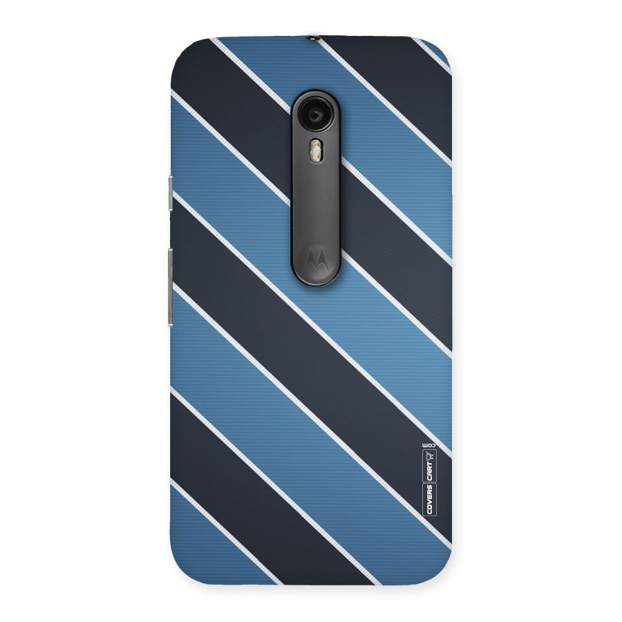Blue Black Stripes Back Case for Moto G3